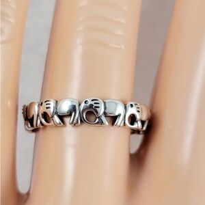 Silver Elephant Ring
